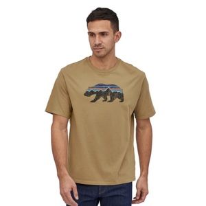 Patagonia Men’s Fitz Roy Bear Organic T-Shirt Top Medium